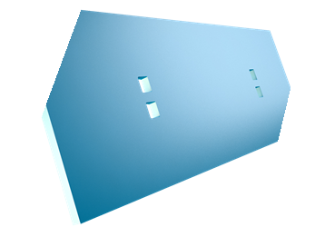 Sharq flat 200x12x 610 angle cut