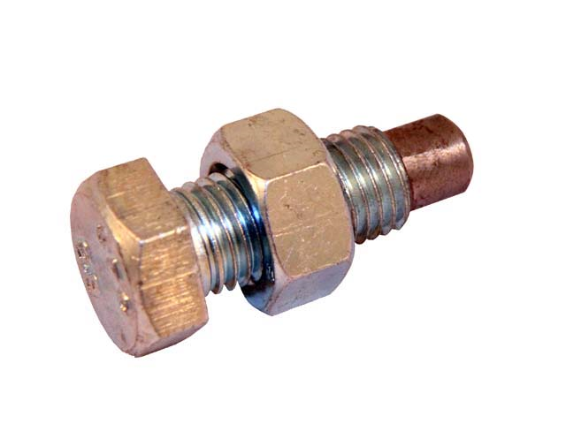 Bolt and nut to plow shoe holder